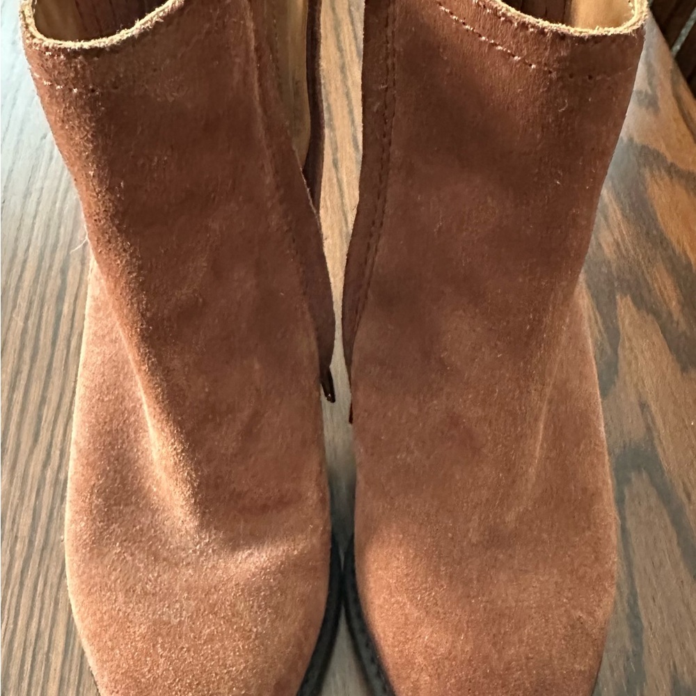 Zodiac Tan Suede Ankle Booties